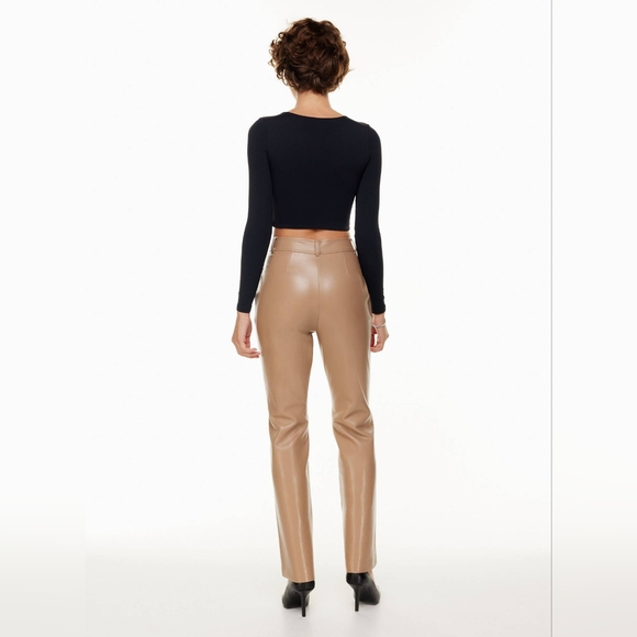 Babaton Vegan Leather Pants - Picture 3 of 5